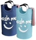 LuxusKollektion W&auml;schetonne W&auml;schekorb W&auml;schesammler W&auml;schetonne L-95L Blue...