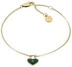 Fossil Armband Schmuck Geschenk Edelstahl JEWELRY Herz, mit Malachit