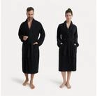 M&ouml;ve Unisex-Bademantel Basic, Walkfrottier, Schalkragen, G&uuml;rtel, mit...