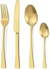 LuxusKollektion Besteck-Set Besteckset Edelstahl Matt Gold Messer 24...