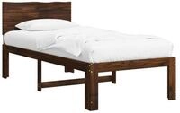 vidaXL Bett Einzelbettgestell mit Kopfteil ROSTOCK Dunkelbraun 90 x 190 cm...