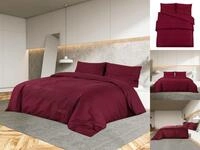 vidaXL Bettw&auml;sche Bettw&auml;sche-Set Bordeauxrot 240x220 cm Leichte Mikrofaser...