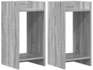 vidaXL Blumenst&auml;nder Pflanzenst&auml;nder 2 Stk. Sonoma-Grau 30 x 30 x 60 cm (2 St)