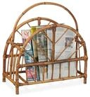 relaxdays Zeitungsst&auml;nder Rattan rund (1 St)
