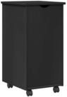 vidaXL Schranksystem Rollschrank Mit Rad Schwarz 34 x 39 x 65,5 cm Massivholz...