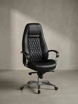 KADIMA DESIGN Chefsessel Premium-B&uuml;rostuhl MADRID - Echtleder f&uuml;r bequemes...