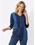 Sieh an! T-Shirt Longshirt 3/4-Arm blau 38