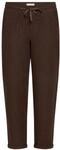 Cartoon Leinenhose Damen unifarben braun 34