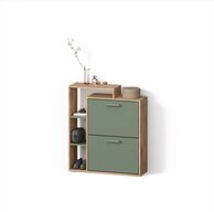 Livinity&reg; Schuhkipper Ortello, Goldkraft Eiche/Gr&uuml;n/Gr&uuml;n, 80 x 90 cm (1 St)