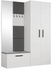 Masseno Garderobenschrank MODULO 160,6 x 204 cm Flurm&ouml;bel mit Spiegel und 2...