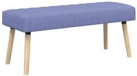 vidaXL Sitzbank Kanalgepolsterte Bank Jeans blau 110 x 40 x 46 cm Stoff (1-St)