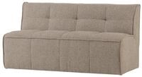 vtwonen Sitzbank Cluster - Boucl&eacute;-Stoff Kaki Braun, 164 cm, mit R&uuml;ckenlehne,