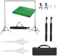 vidaXL Fotohintergrund 500 x 300 cm Fotostudio Set mit Beleuchtung und...