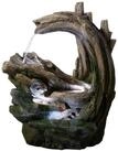 Teamson Home Gartenbrunnen Gartenbrunnen Forest Stream 82 cm mit LED...