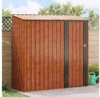 vidaXL Gartenhaus, Gartenh&uuml;tten Braun 203 x 85,5 x 200 cm Metall