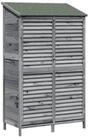 vidaXL Gartenhaus Gartenschuppen Grau 106 x 56 x 176,5 cm Massivholz aus Fichte