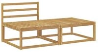 vidaXL Sofaelement 2 St&uuml;ck Outdoor-Fu&szlig;hocker Polyester Wei&szlig; (2 St)