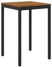 vidaXL Gartentisch Gartenbar-Tisch Nat&uuml;rlich und Schwarz 70 x 68,5 x 105 cm...