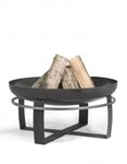 Natur24 Feuerschale Viking Feuerschale 80 x 36 x 80 cm Naturstahl Schwarz