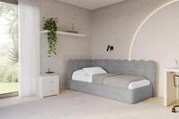 ALTDECOR Jugendbett ARTY (Jugendbett mit Bettkasten und Lattenrost, Polsterbett mit