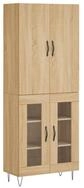 vidaXL Highboard, Hochkommode Sonoma-Eiche 69,5x34x180 cm Holzwerkstoff