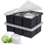 LuxusKollektion Eisw&uuml;rfelform Eisw&uuml;rfelform Silikon Deckel Stapelbar Cocktails