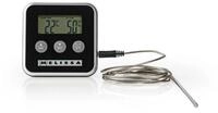 MELISSA Grillthermometer 16310241, 1-tlg., Alarmtimer, LCD-Anzeige,
