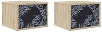 vidaXL Nachttisch 36 x 33 x 25 cm Nachttisch h&auml;ngend 2er Set Nachtschrank