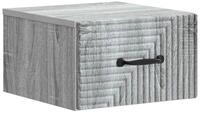 vidaXL Nachttisch Wandmontierter Nachttisch Sonoma-Grau 34,5 x 33 x 20 cm (1-St)