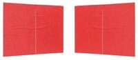 vidaXL Pavillon 300 x 195 cm Party Zelt Seitenteil 2er Set Rot 300x195 cm PE und