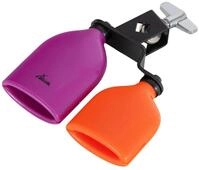 XDrum Cowbell PB3-VTOG Percussion Block Dual - Agogo Bells aus Kunststoff, Agogo