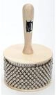 FAME Cabasa,Standard Cabasa 4" 11cm Hochwertiger Holz-Shaker Naturfarbe Rostfreier