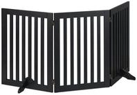 relaxdays Hundegitter Schwarzes Absperrgitter 92 cm, 3 Panel