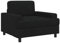 vidaXL Sessel vidaXL Sessel Schwarz Stoff