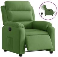 vidaXL Sessel Relaxsessel Elektrisch Hellgr&uuml;n Samt (1-St)