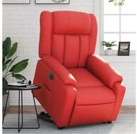 vidaXL Sessel Relaxsessel mit Aufstehhilfe Elektrisch Rot Kunstleder (1-St)