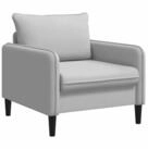 vidaXL Sessel XL-Sessel Hellgrau Samt (1-St)