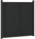 vidaXL Gartenzaun Zaunelement WPC und Aluminium Schwarz, (1-St)