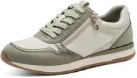 Plateausneaker TAMARIS, Damen, Gr. 36, gr&uuml;n (mintgr&uuml;n kombiniert), Lederimitat,