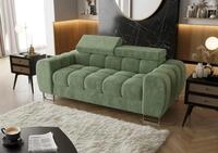Fun M&ouml;bel 2-Sitzer Designersofa Sofa BASTIEN in Stoff, Rundumbezug, 2...