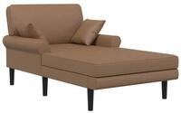 vidaXL Chaiselongue Chaiselongue Cappuccino Kunstleder, 1 Teile