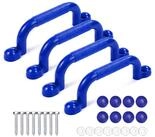 relaxdays Klettergriff Kletterger&uuml;st-Griffe im Set, blau, 4er Pack