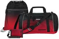 coocazoo Schulrucksack Blazing Fire, Sporttasche, Turbeutel Geldb&ouml;rse (3-tlg)