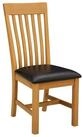vidaXL Stuhl 45 x 59,5 x 100 cm Esszimmerstuhl 2er Set Massivholz Eiche Schwarz