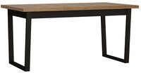 Lomadox Esstisch BRISTOL-129, Catania Eiche Nb. mit schwarz 160-240/78/90 cm
