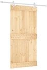 vidaXL Zimmert&uuml;r 100 x 210 cm Schiebet&uuml;r Nat&uuml;rlich und Wei&szlig; 100x210 cm