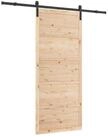 vidaXL Schiebet&uuml;r Schiebet&uuml;r Natur 100 x 208 cm Massives Kiefernholz (1-St)