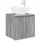 vidaXL Badezimmerspiegelschrank Wandmontierte Waschtisch Grau Sonoma 49,5 x...