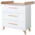 roba&reg; Wickelkommode Leon - aus Holz - in Wei&szlig; mit Dekor Othello Eiche - 3