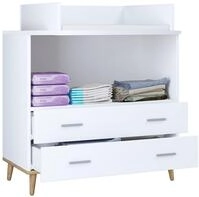 VCM Wickeltisch Lindas 2er Set B. 80 x T. 49 x H. 93 cm, Wickeltisch Set,...